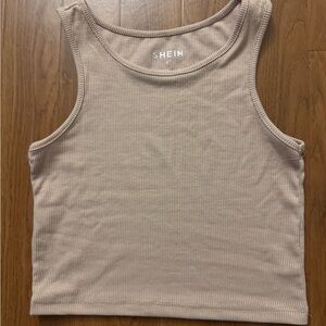 SHEIN Tan Fitted Tank Top